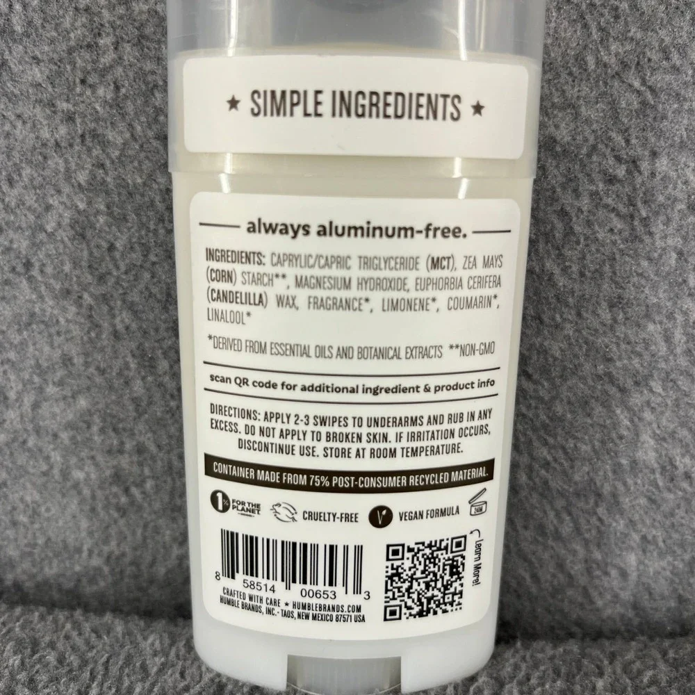 2x Humble Deodorant Palo Santo Frankincense Vegan sensitive skin 2.5 oz